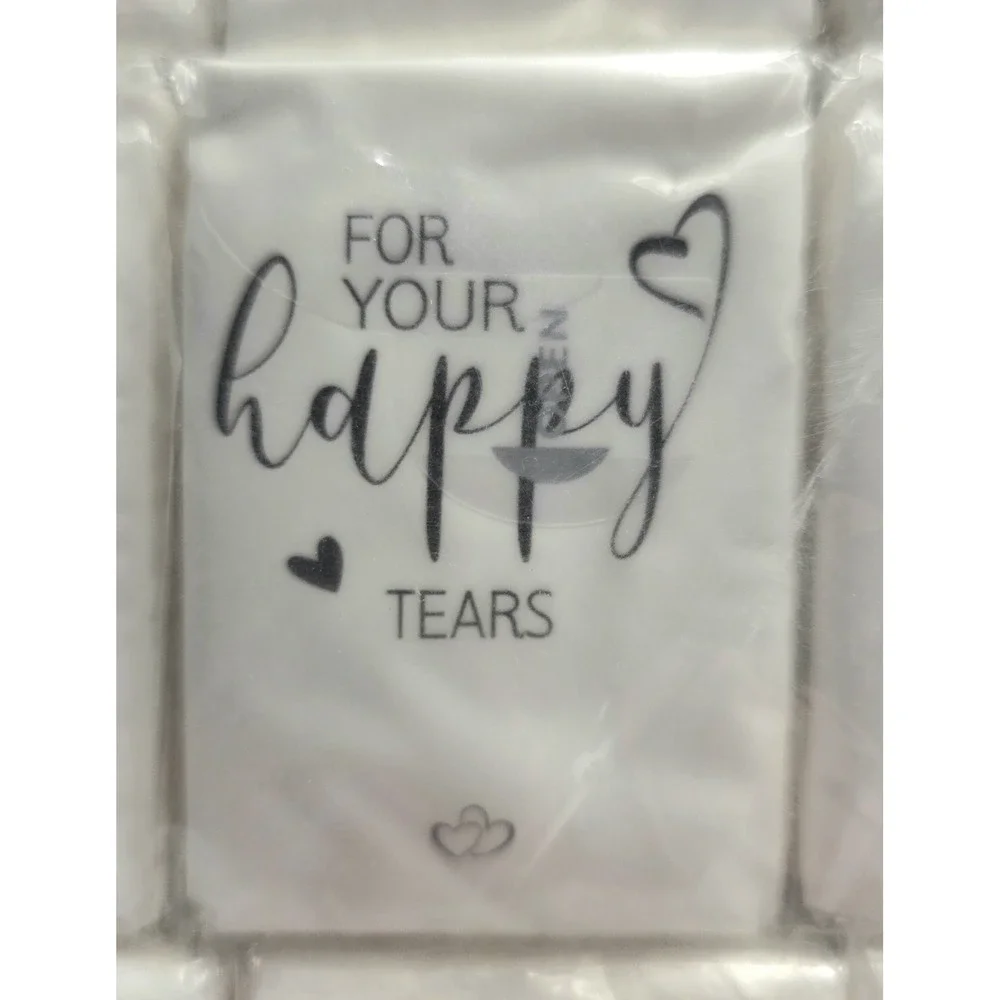 For Your Happy Tears Tissues for Wedding Bulk 3 Ply - Pack Of 50